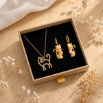 Whiskers Necklace & Purrfection Earrings