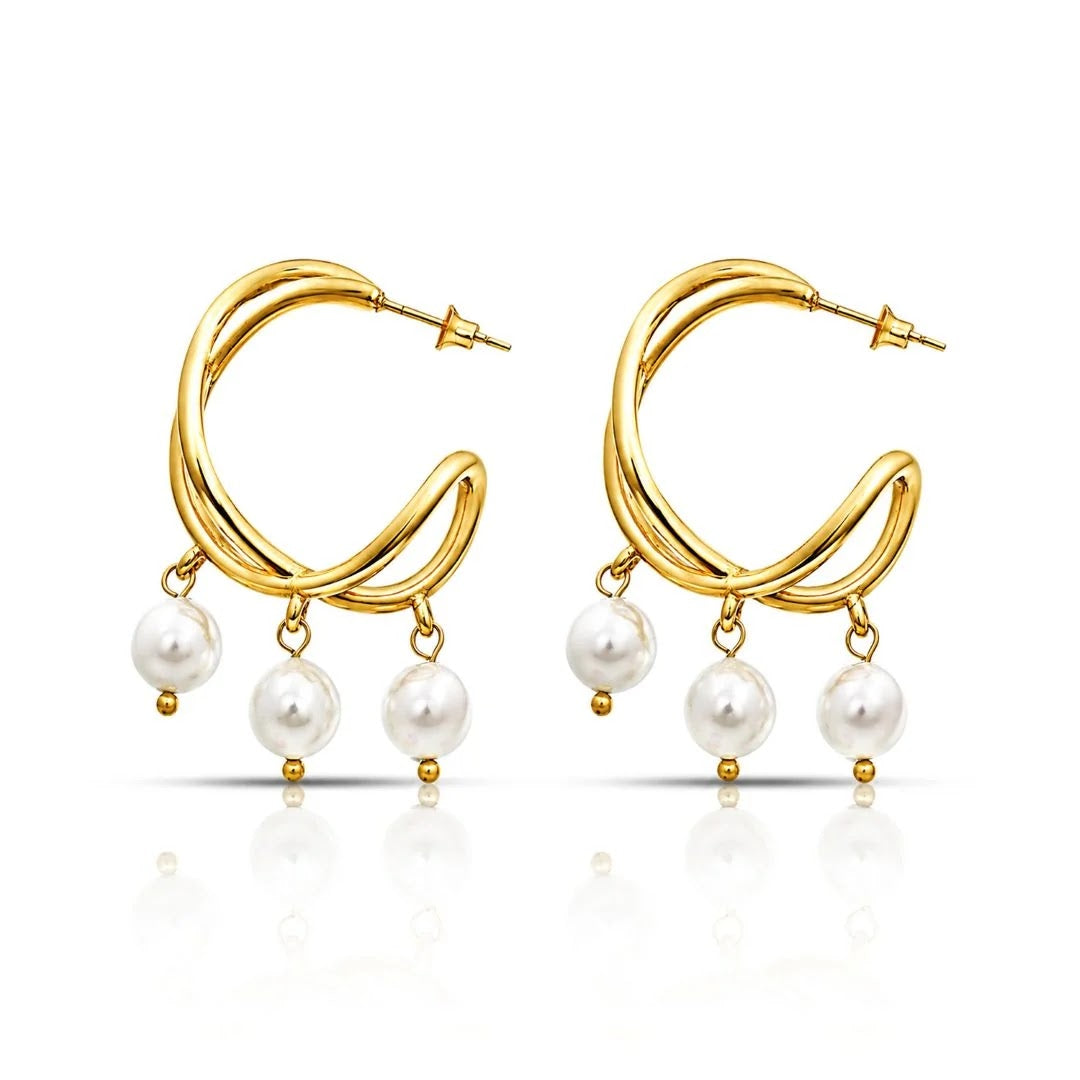 Star Pendant & Twirl Earrings Set 4