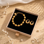 Rosette Bracelet & Sovereign Earrings