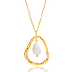 Liora Necklace - Pearl Medallion 3