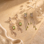 Butterfly Trail Earrings & Laurel Earrings