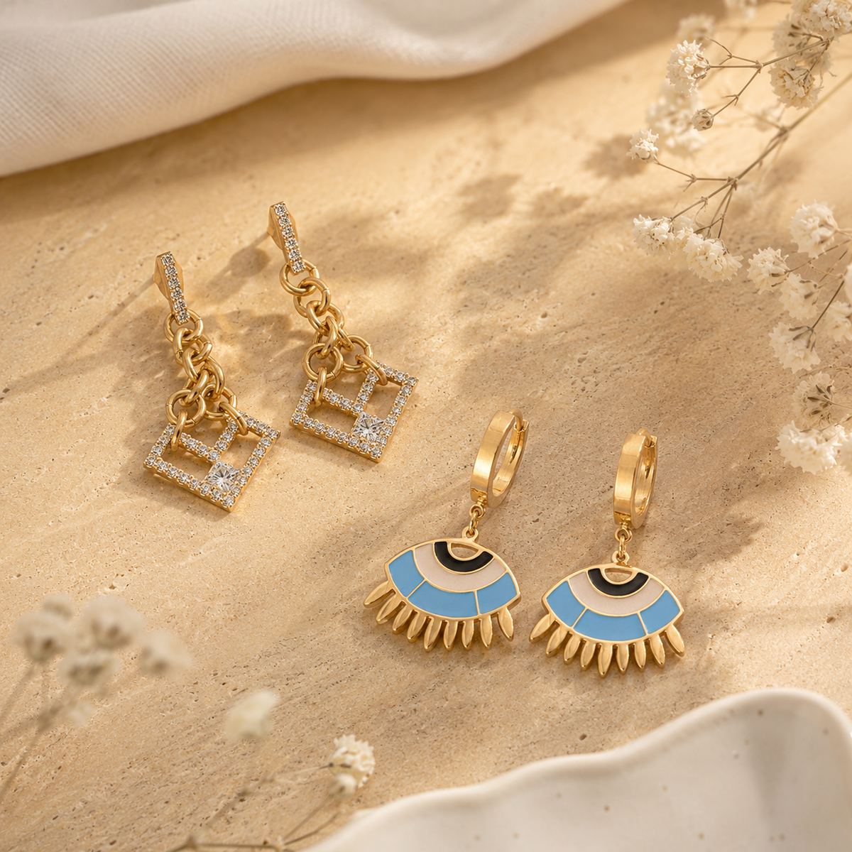 Crystal Dangle & Blue Muse