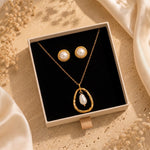 Liora Necklace - Pearl Medallion