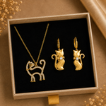 Whiskers Necklace & Purrfection Earrings 2