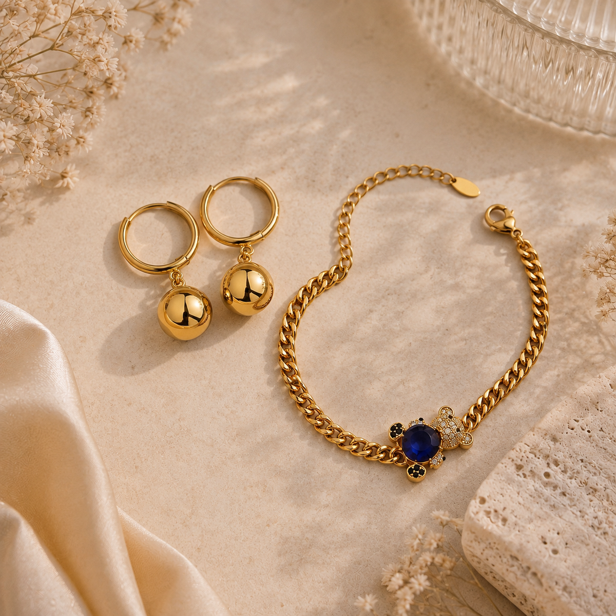 Everloop Earrings & Teddy Bracelet