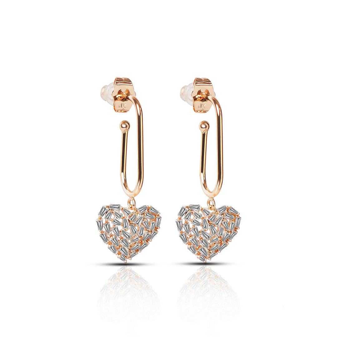 Dazzling Heart Earrings