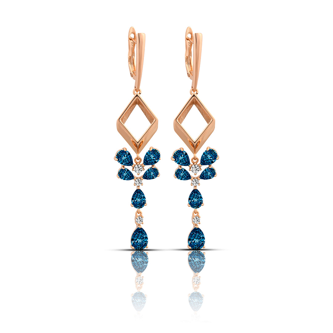 Midnight Drop Navy blue Earrings