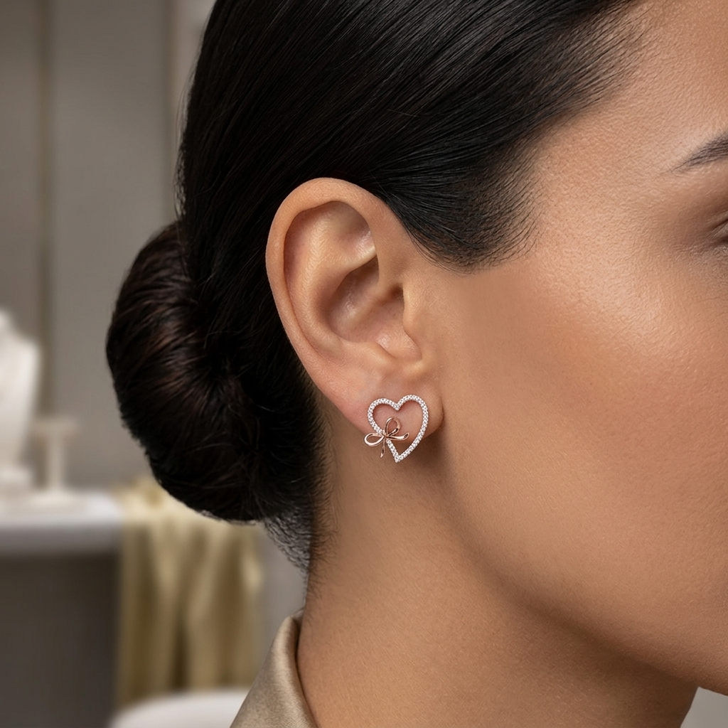 Bowtique Heart Earrings