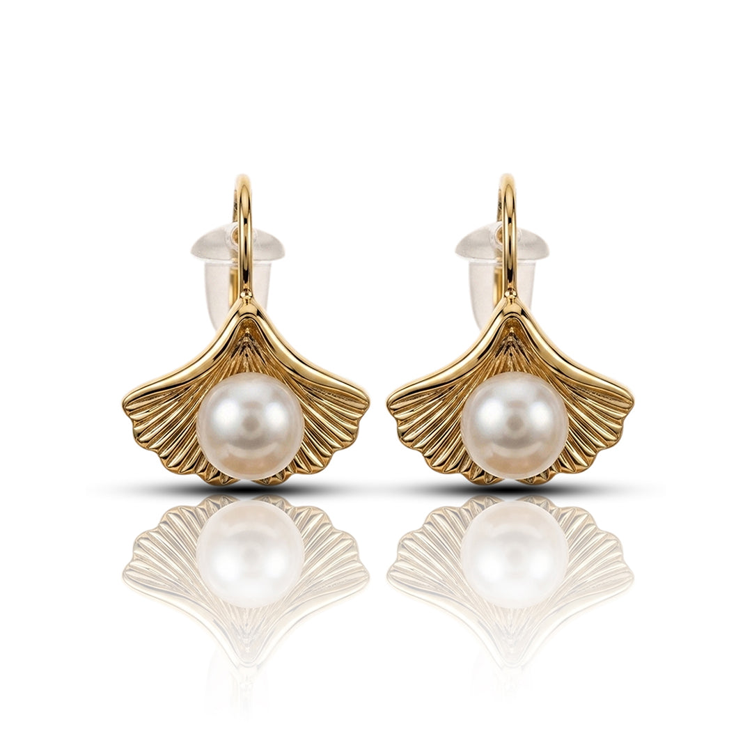 Ginkgo Pearl Earrings