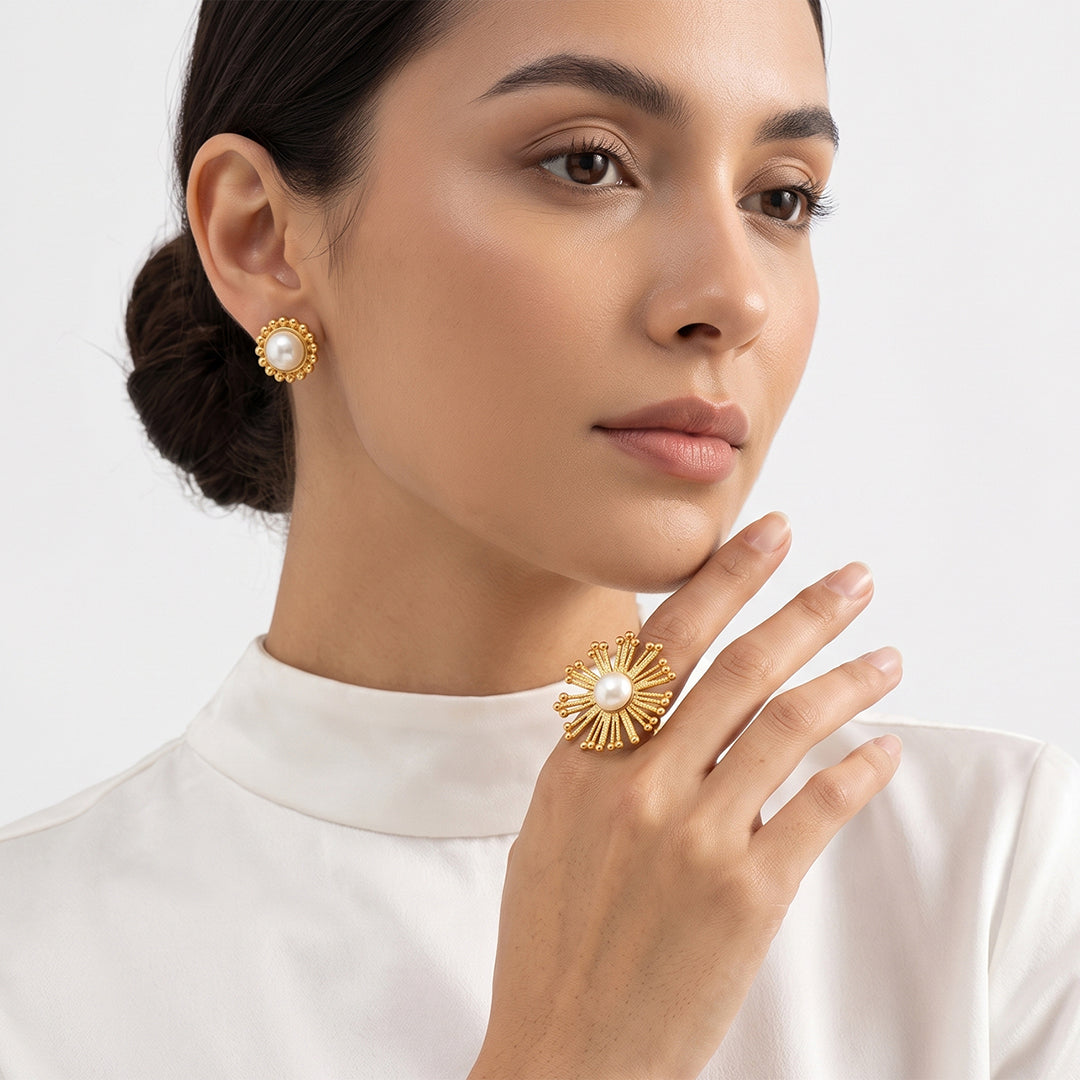 Soleil Pearl Ring