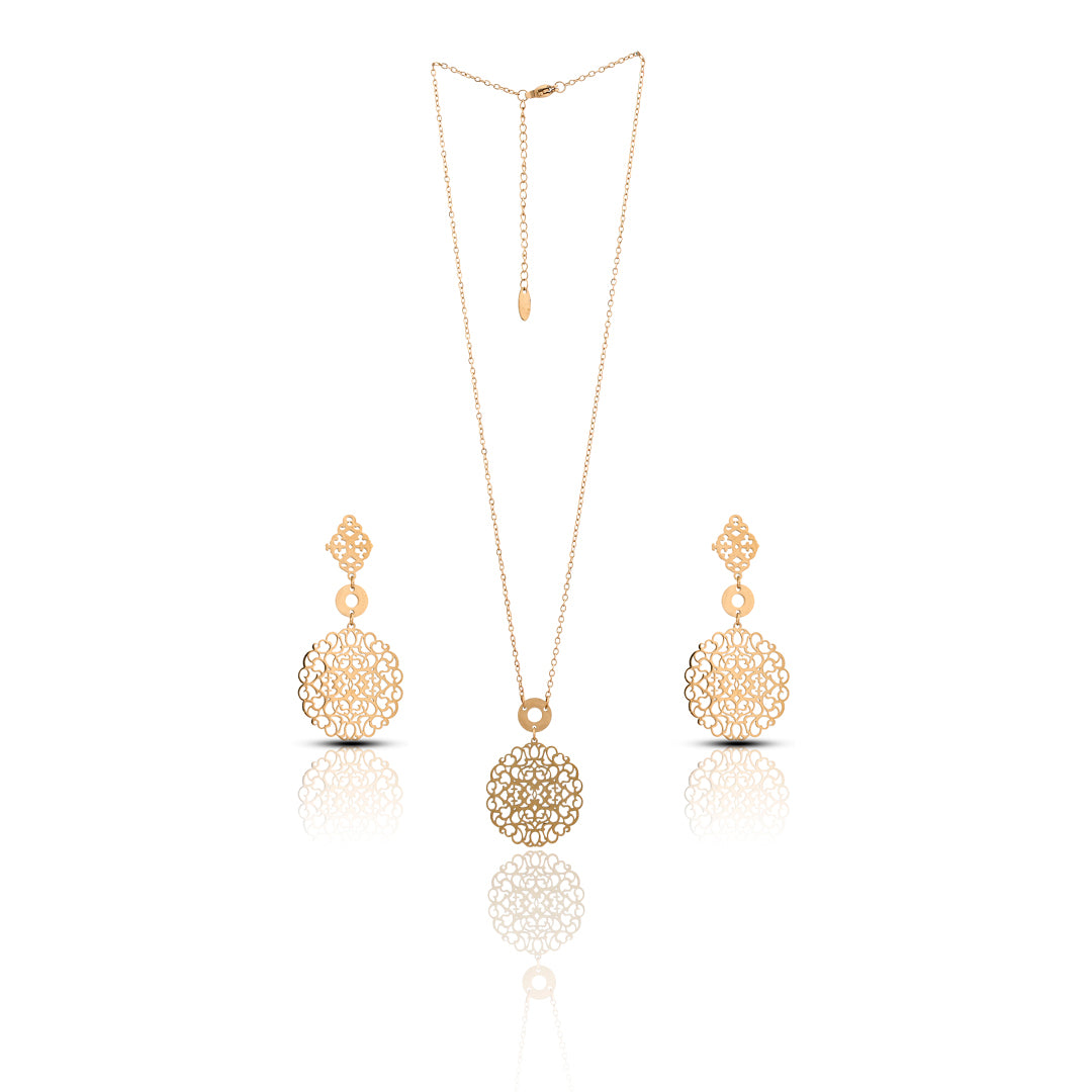 Ornate Jewellery Set - Necklace, Earrings, Bracelet